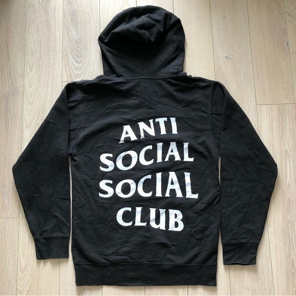 Authentic Anti Social Social Club Black Hoodie - Picture 8 of 11